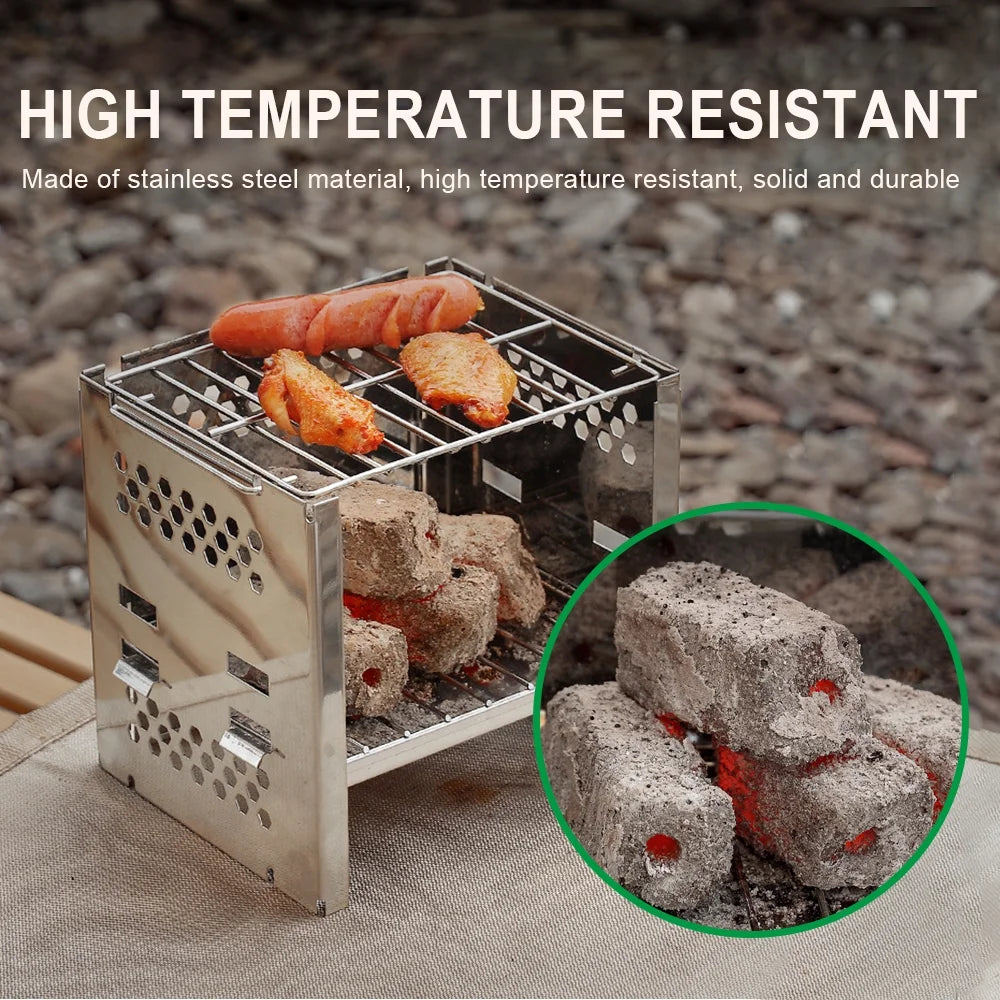 Portable Folding Stainless Steel Camping Stove E1503