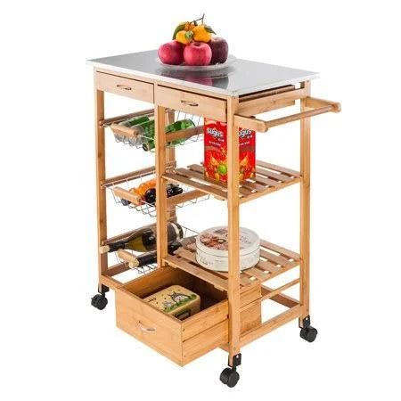 Microwave Cart with 3 Storage Drawers F4247