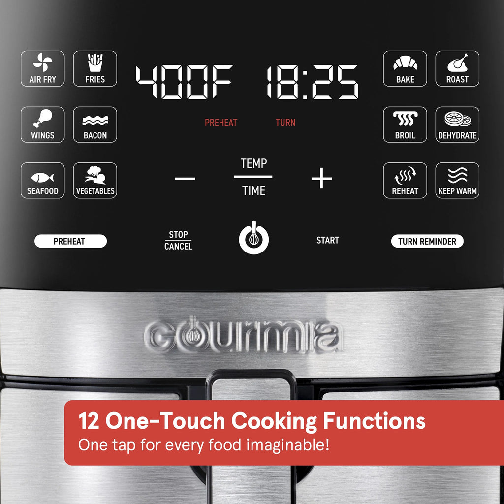 6 Qt Digital Air Fryer with 12 One-Touch Cooking Functions M40008