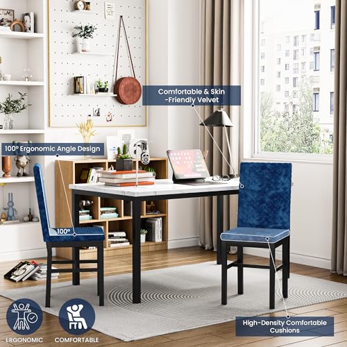 Faux Marble 7 Piece Dining Table Set with Chairs C7770