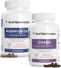 Vitamin D2 Zinc and Chaga with Reishi Vegan Gluten Free Organic Mushroom Extracts C421525