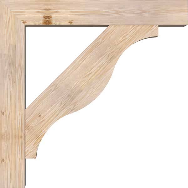 Douglas Fir Smooth Bracket with Offset Brace X842