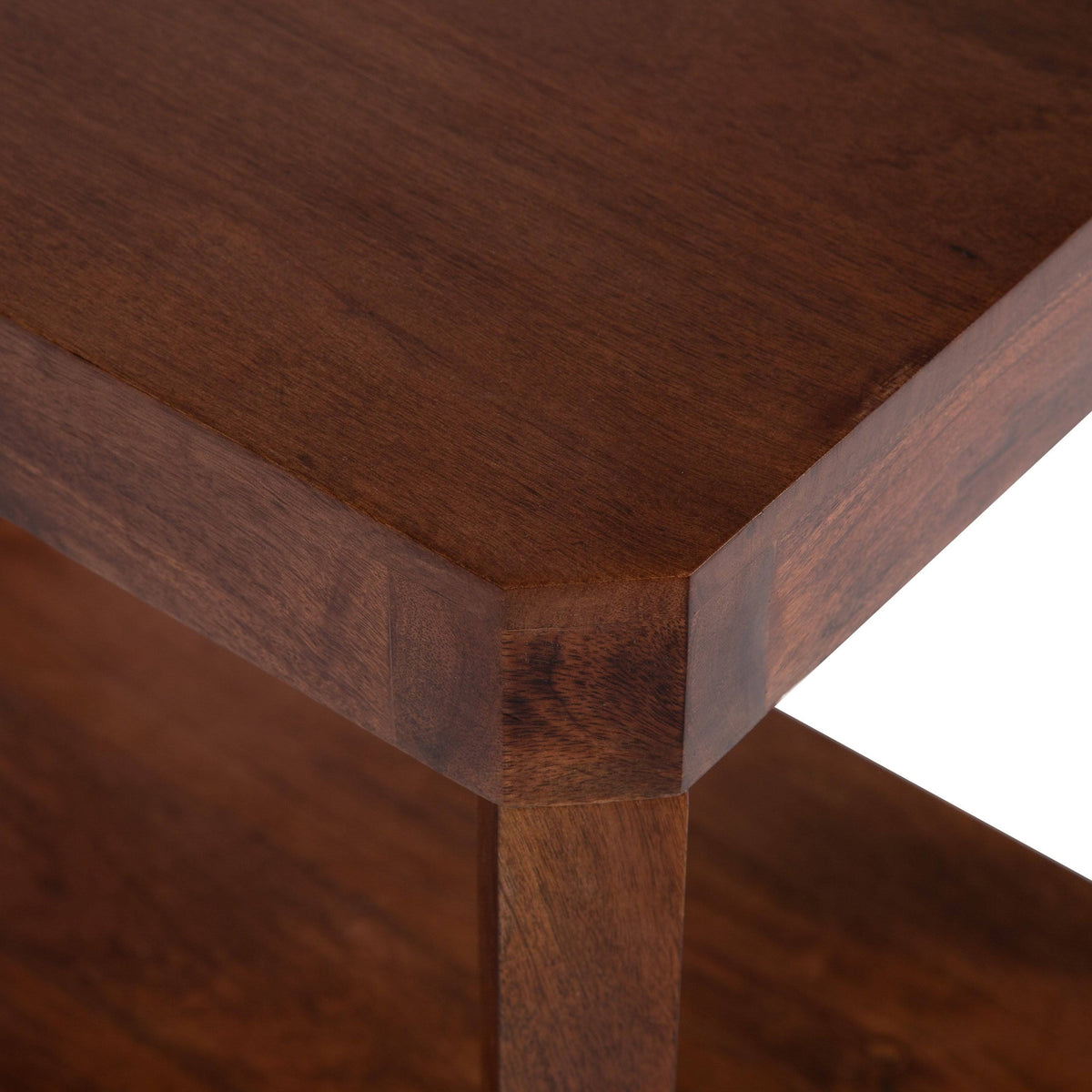 Walnut Brown Wood Side Table K849095