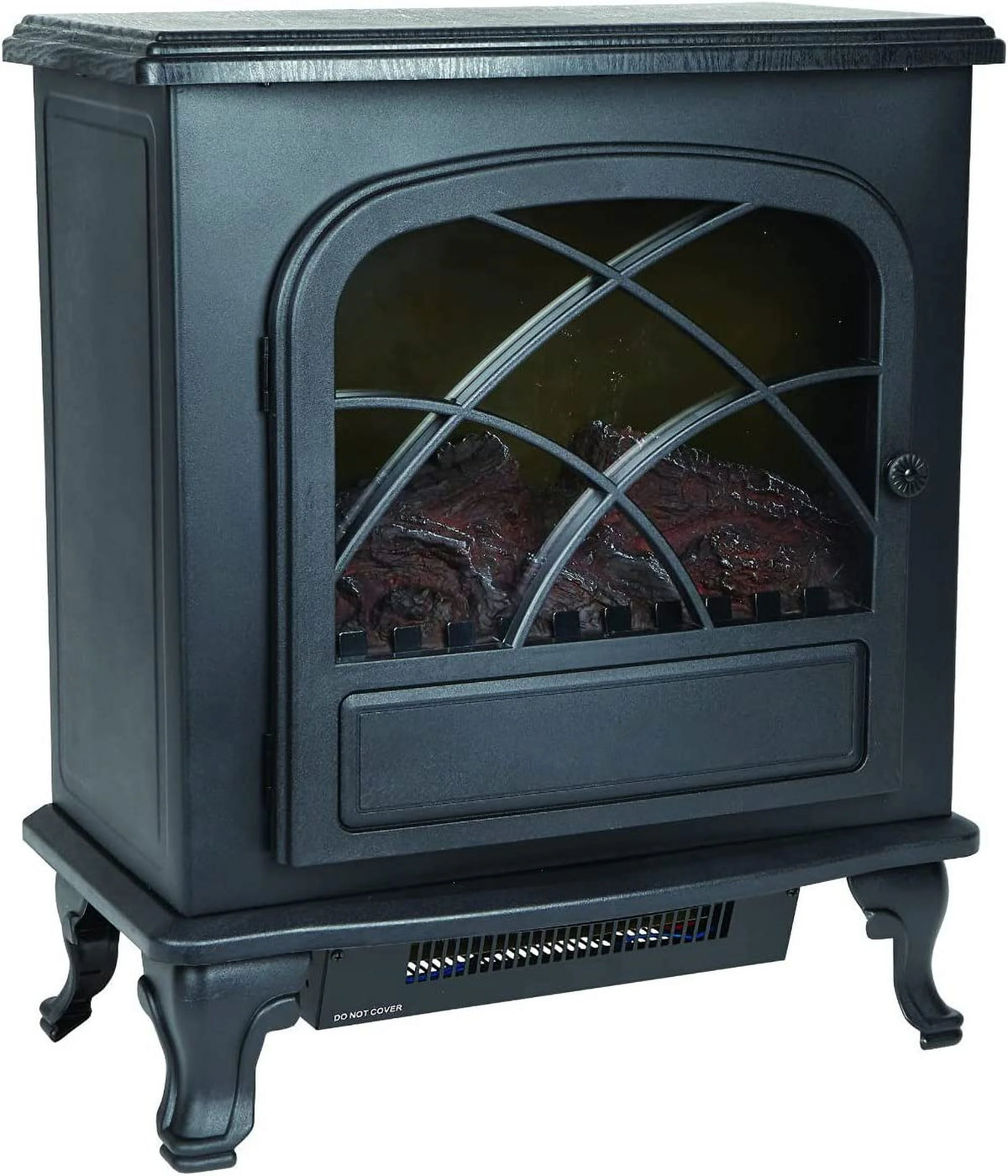 Black Infrared Electric Fireplace Stove Heater with Remote W542