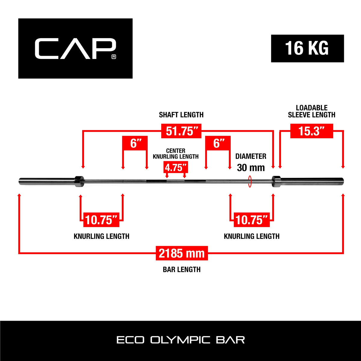 Olympic Weight Bar, 5 Ft. I425460