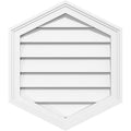 14x22W x 30x22H Vertical Peaked Surface Mount PVC Gable Vent L1779