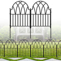 Arched Metal Fence Panel 24 in x 10.17ft No Dig Animal Barrier W87371