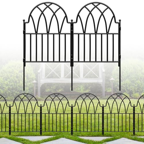 Arched Metal Fence Panel 24 in x 10.17ft No Dig Animal Barrier W87371
