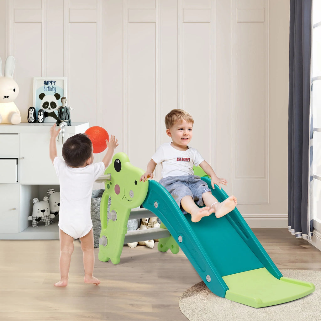 Kids Slide with Basketball Hoop & Ball Q88590