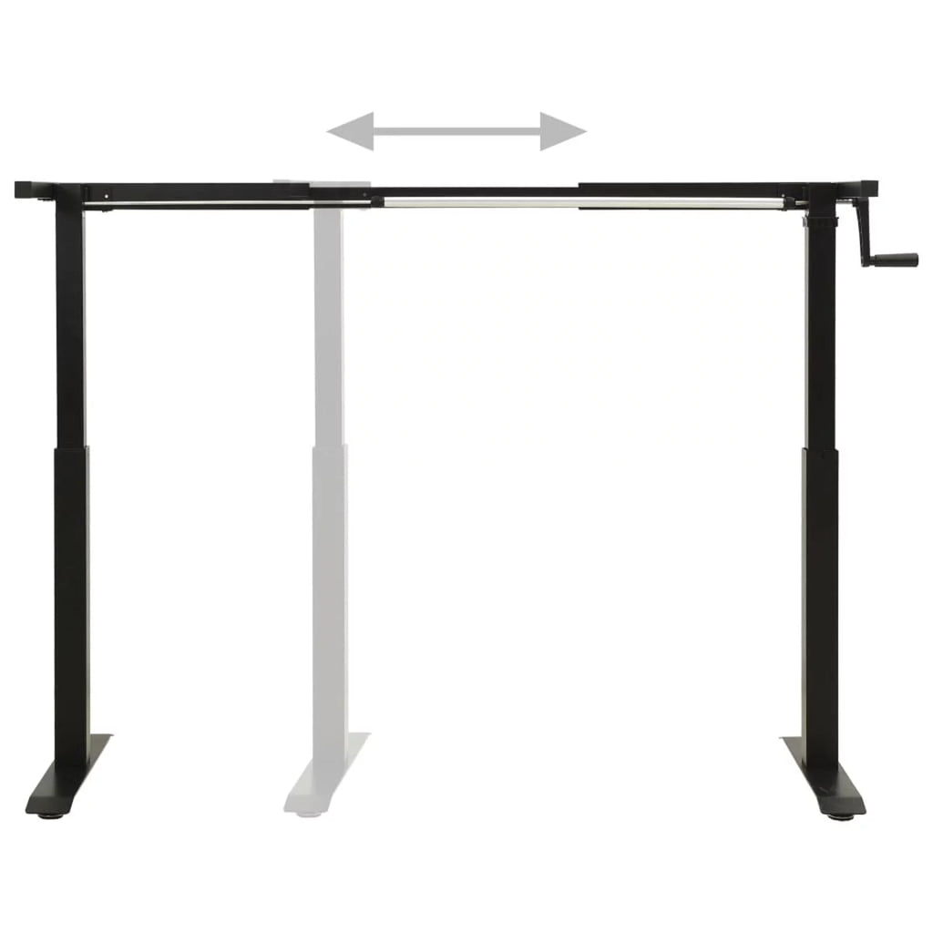 Manual Height Adjustable Standing Desk Frame Black V139