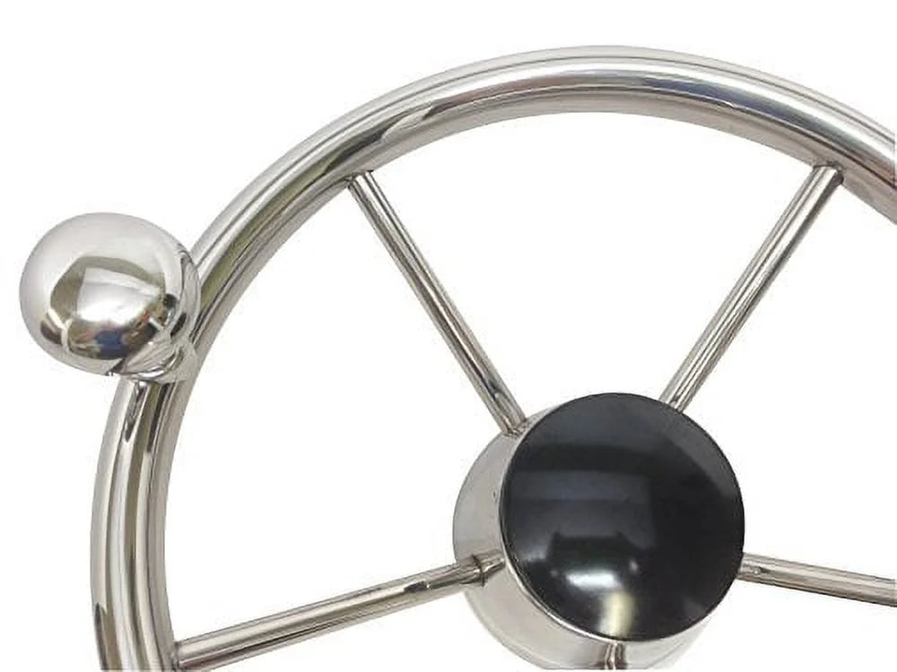 Black 5 Spoke Steering Wheel Control Knob X7461