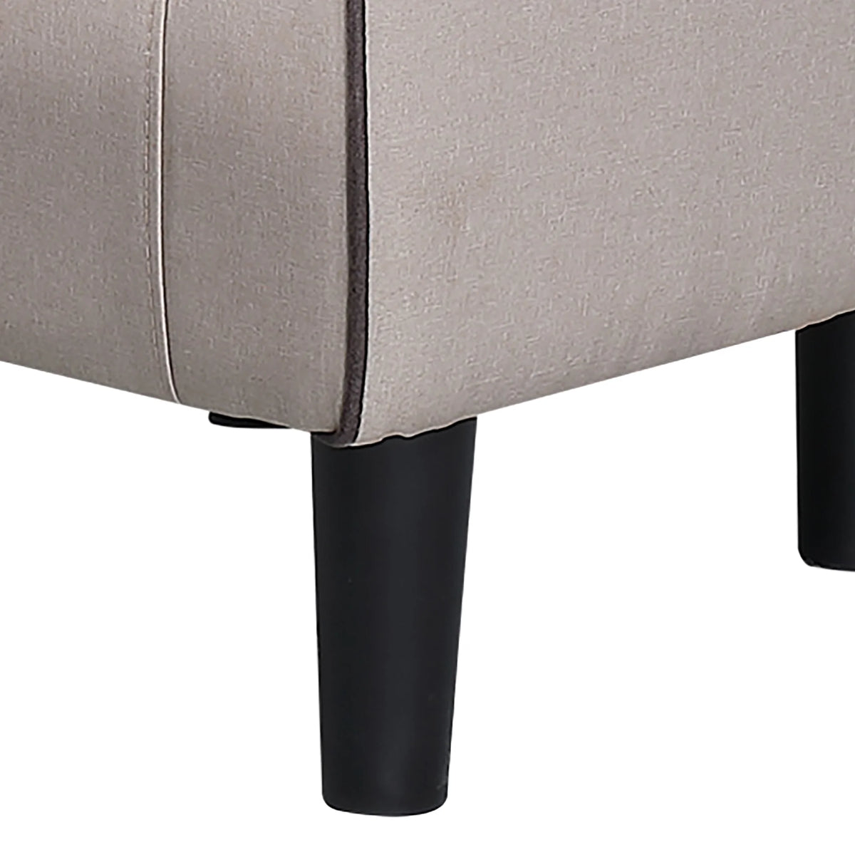 Beige Accent Chair with Ottoman R89097