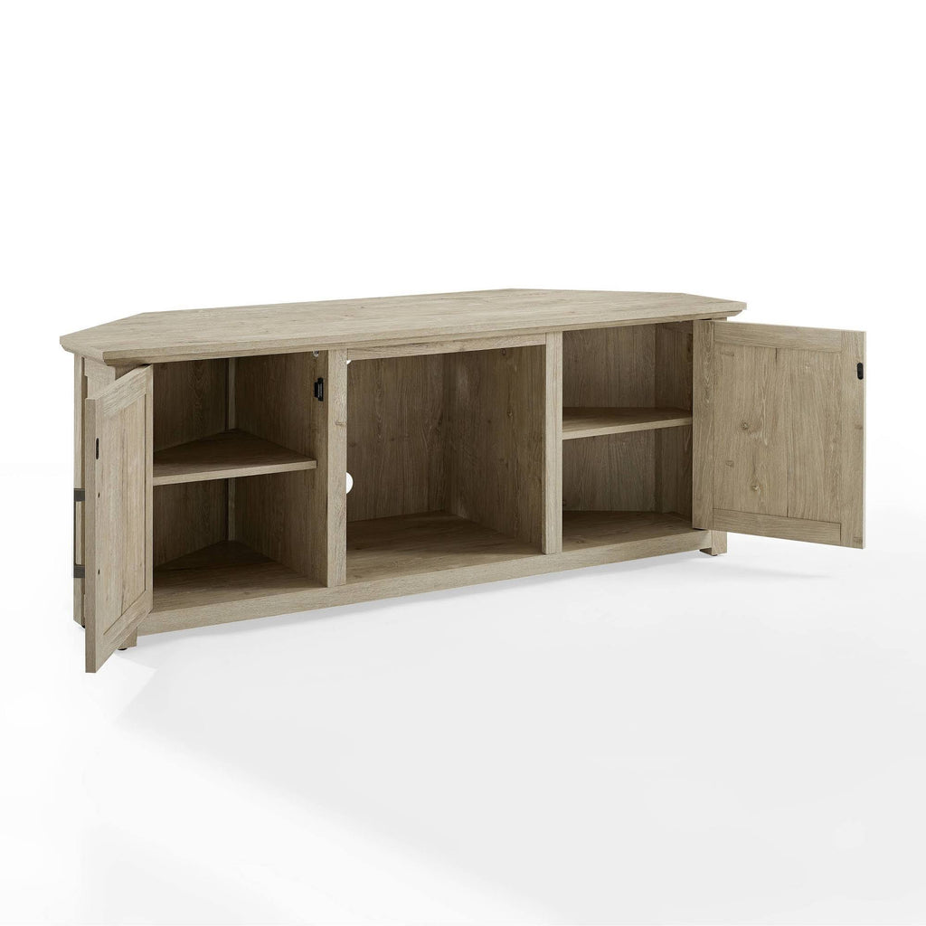 Corner TV Stand Frosted Oak B9316