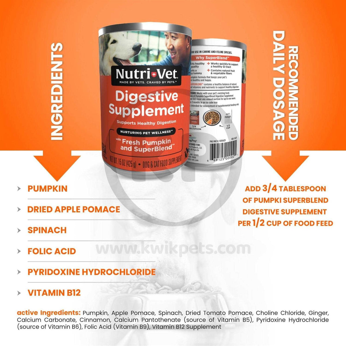 Pumpkin Dog Supplement L3244
