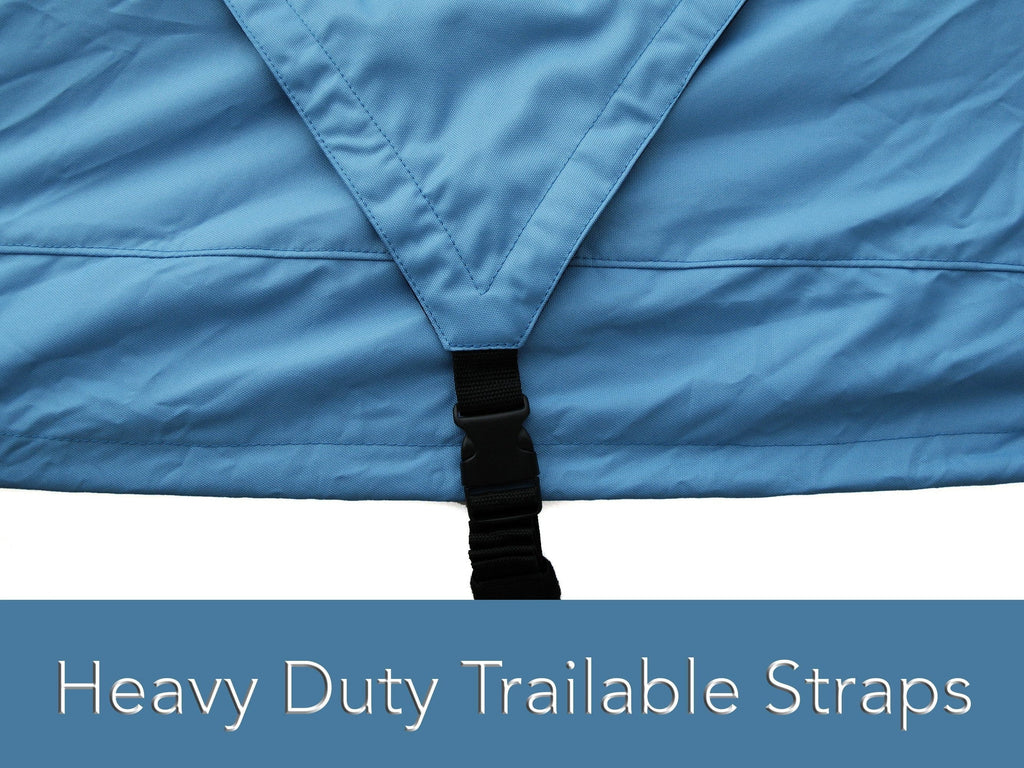 Blue Polyester Jet Ski Cover with Drawcord Hem O995