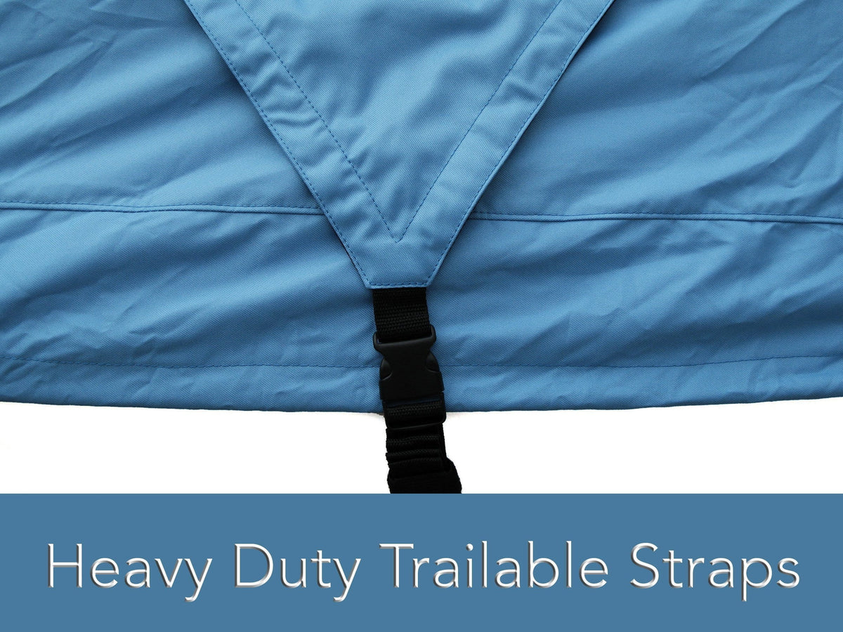 Blue Polyester Jet Ski Cover with Drawcord Hem O995