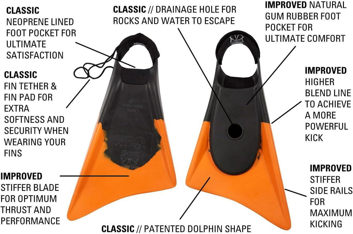 Black/Orange Swimfins Y9404