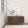 Dark Brown 3-Drawer 2-Door Wood Console Table P277807