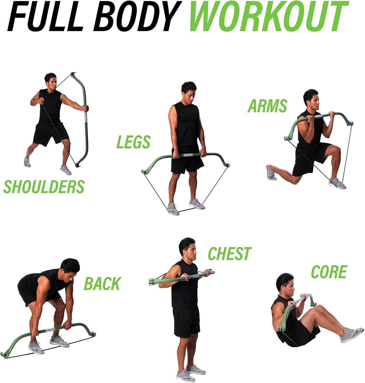 Portable Home Gym Resistance Bands and Bar System I107