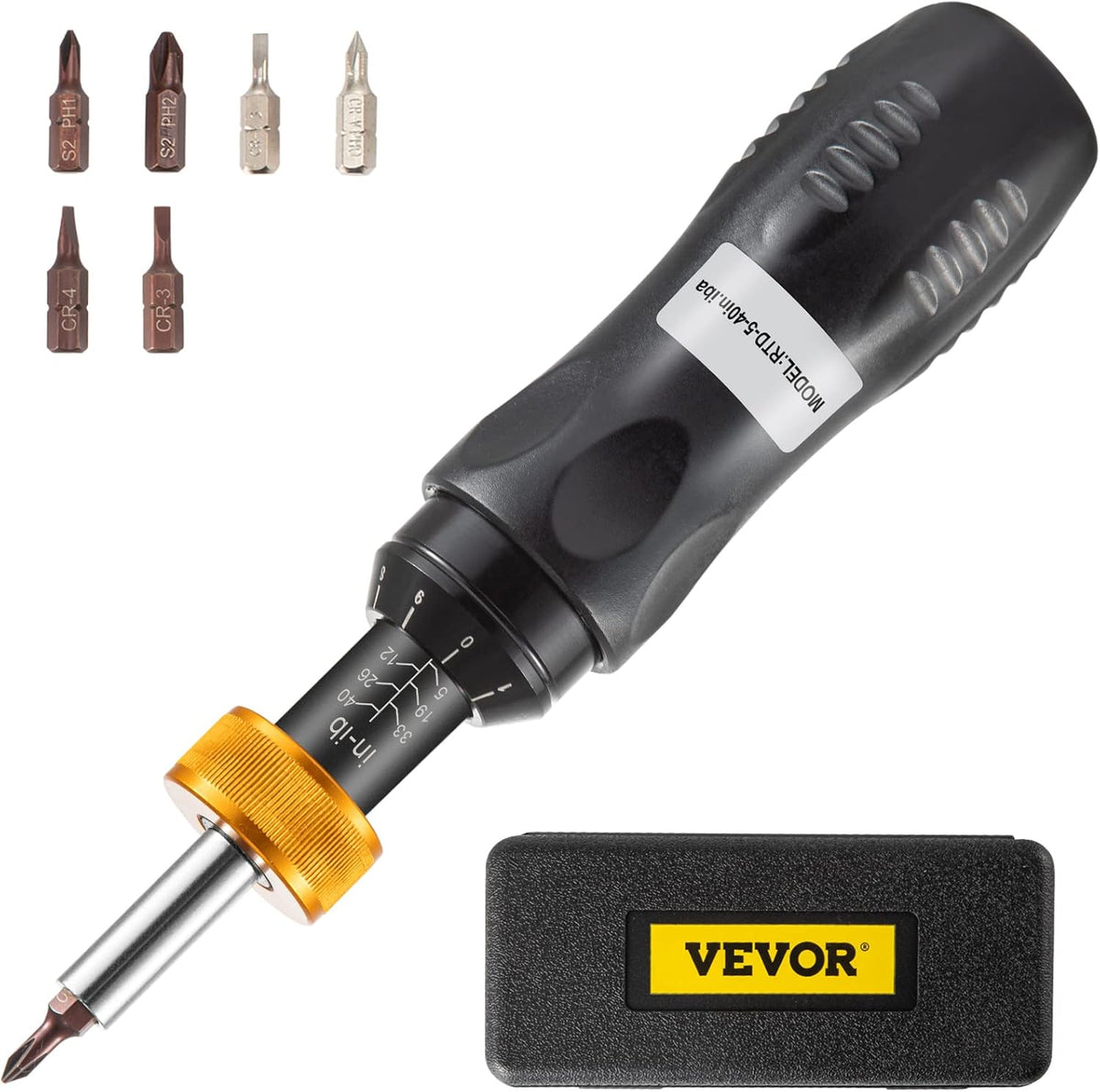 1/4 Drive Adjustable Torque Screwdriver with Bits & Case Q6629