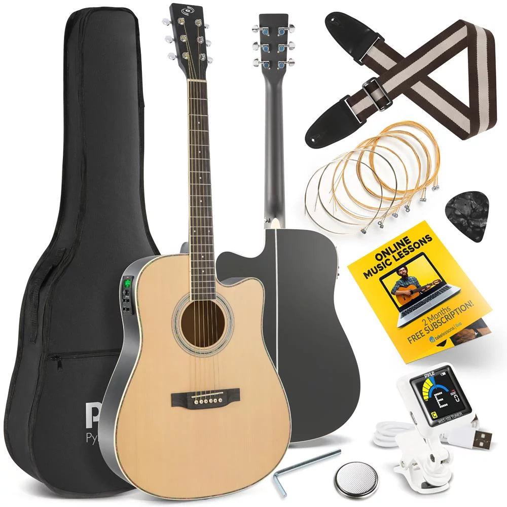 41” Steel String Spruce Wood Acoustic Electric Cutaway Guitar E610