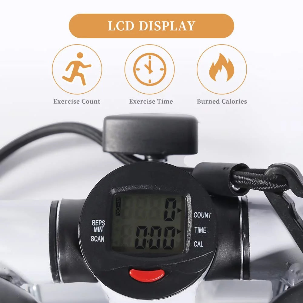 Mini Stepper with LCD, Resistance Bands & Calories Count, Black Q3498