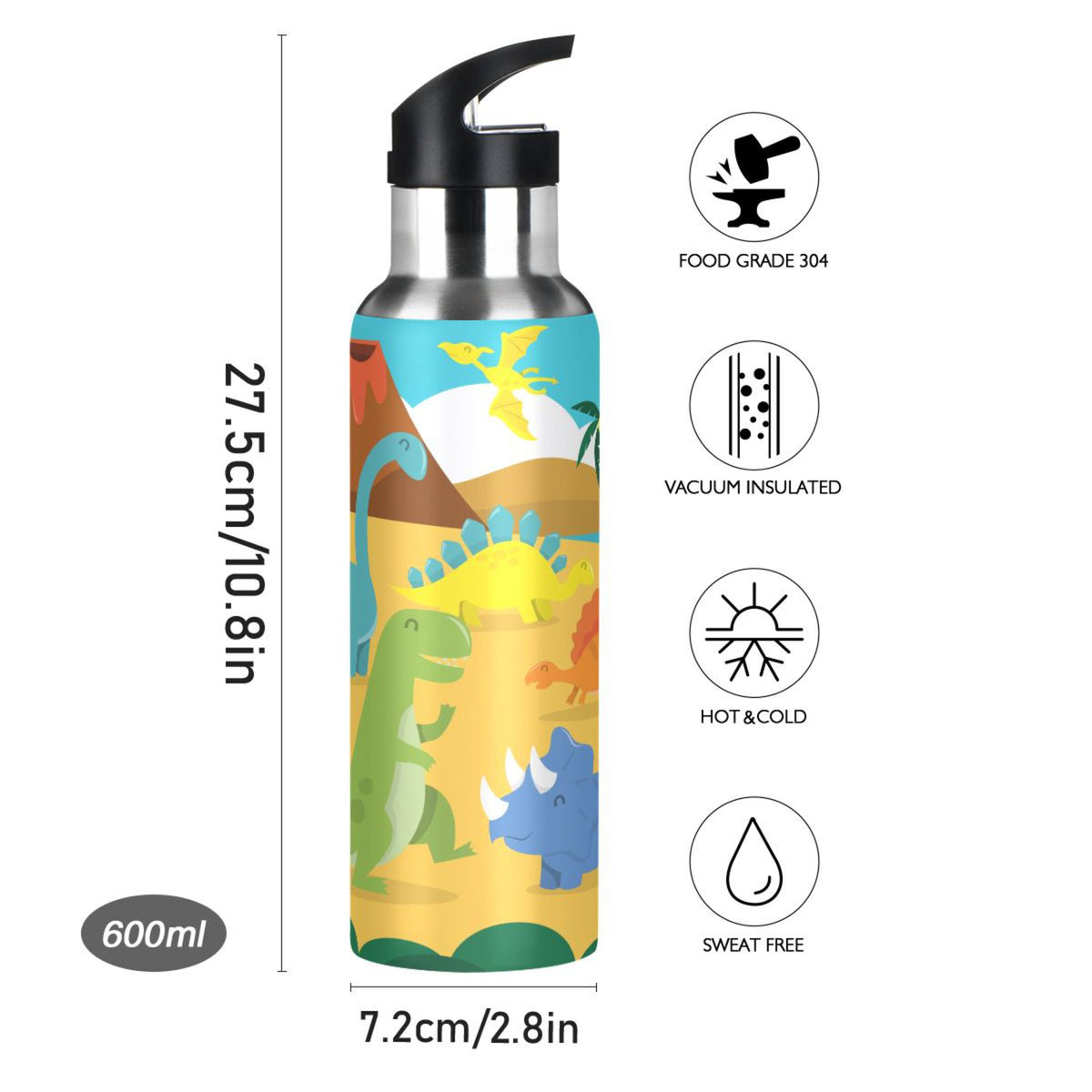Stainless Steel Vacuum Insulated Water Bottle 20 OZ K884