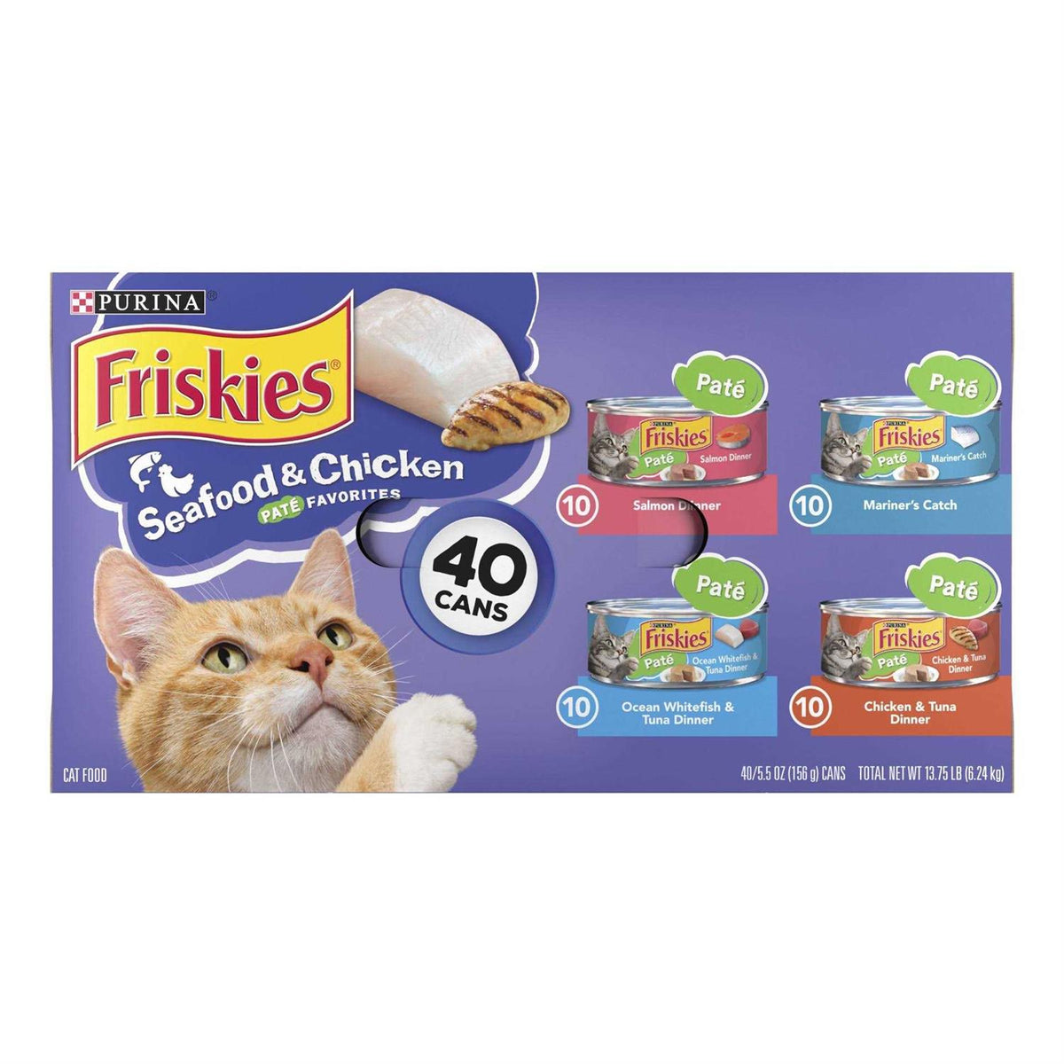 Seafood & Chicken Pate Variety Pack Wet Cat Food L11213