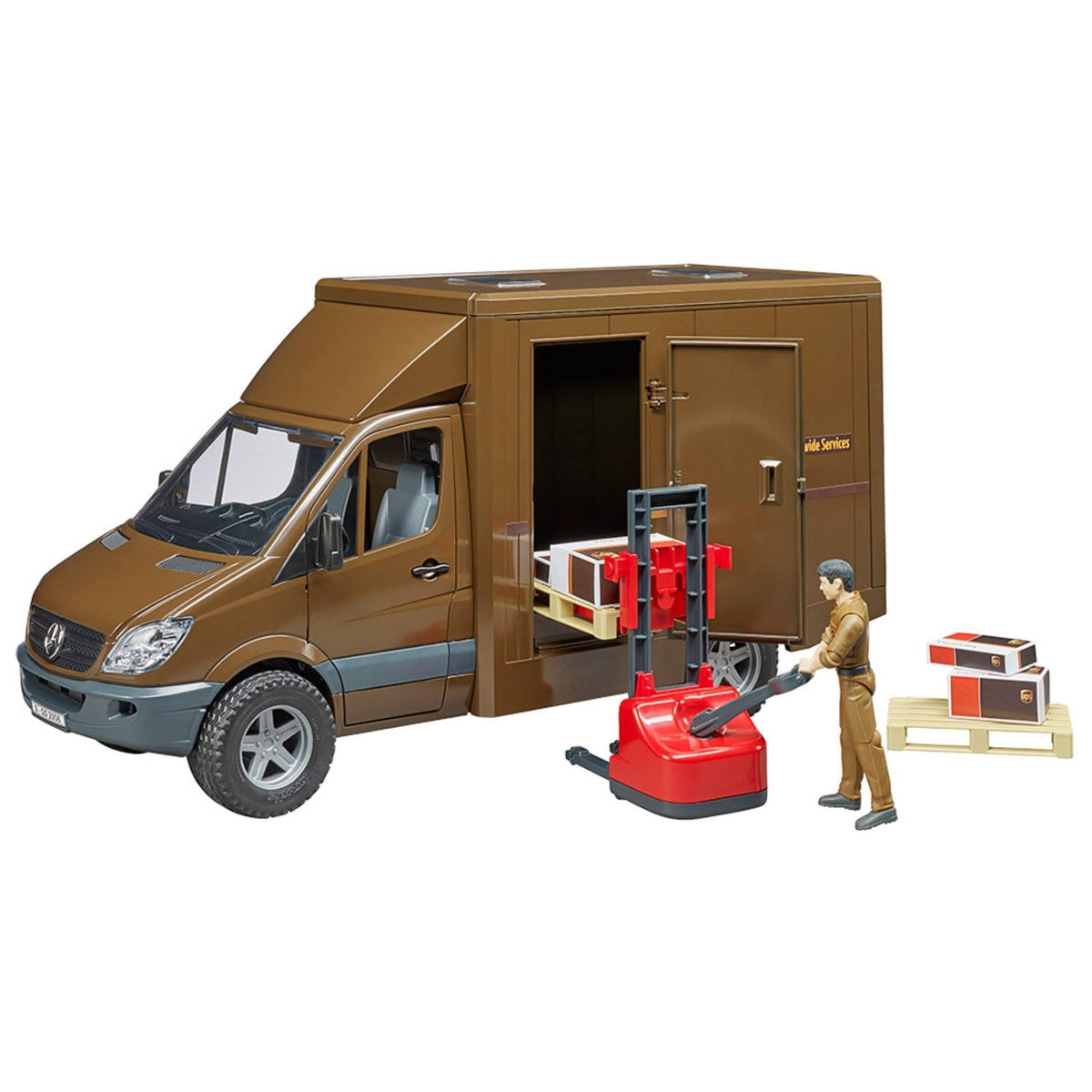 MB Sprinter UPS Truck with Driver and Accessories C97640