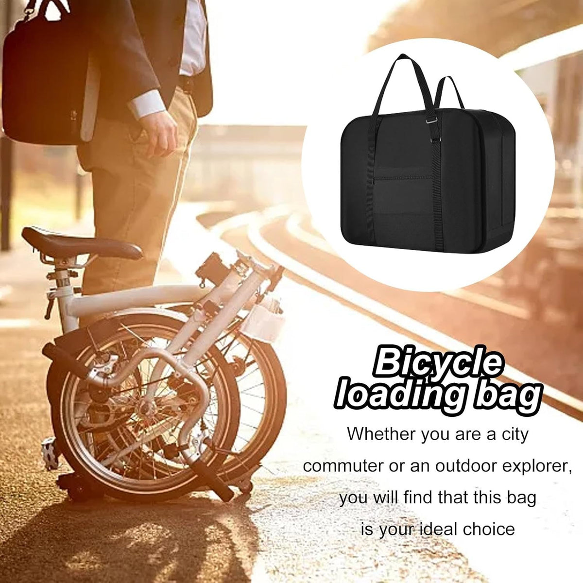 Black Transport Bag for Bicycle P341