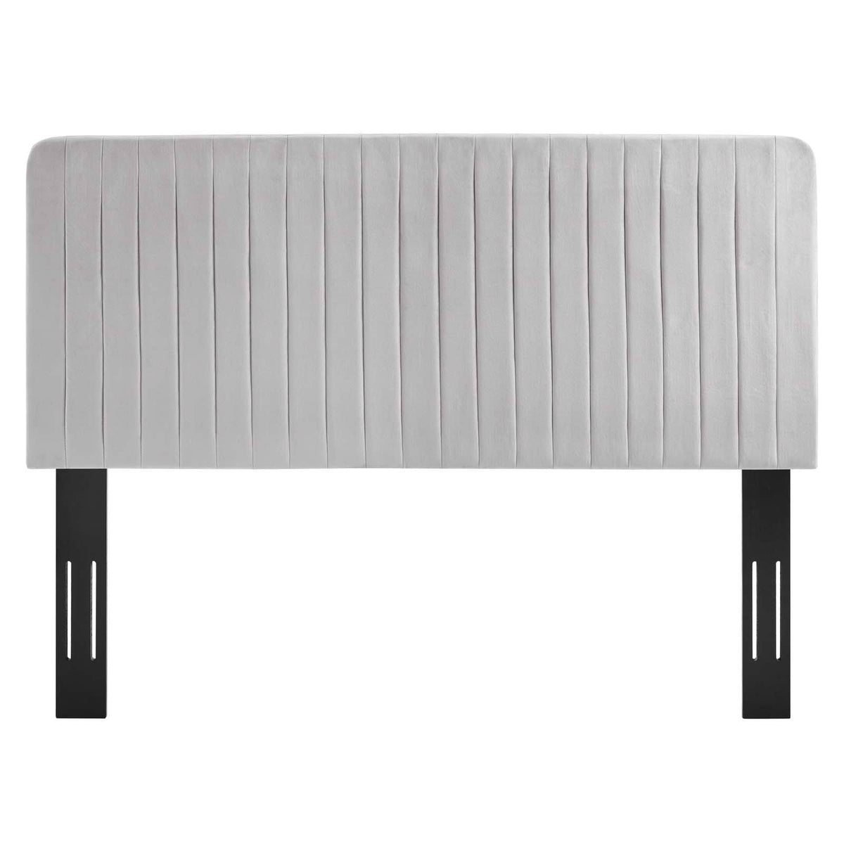 Light Gray Velvet Full/Queen Headboard U904