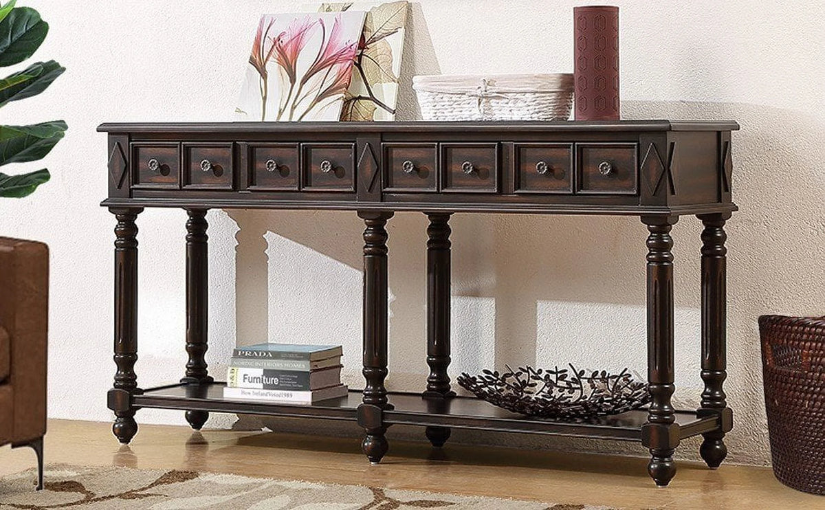 Console Table with 2 Drawers and Bottom Shelf S20836