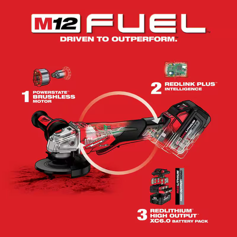 18-Volt Lithium-Ion Brushless Cordless 4-1/2 in./5 in. Grinder with Battery & Charger Q268328