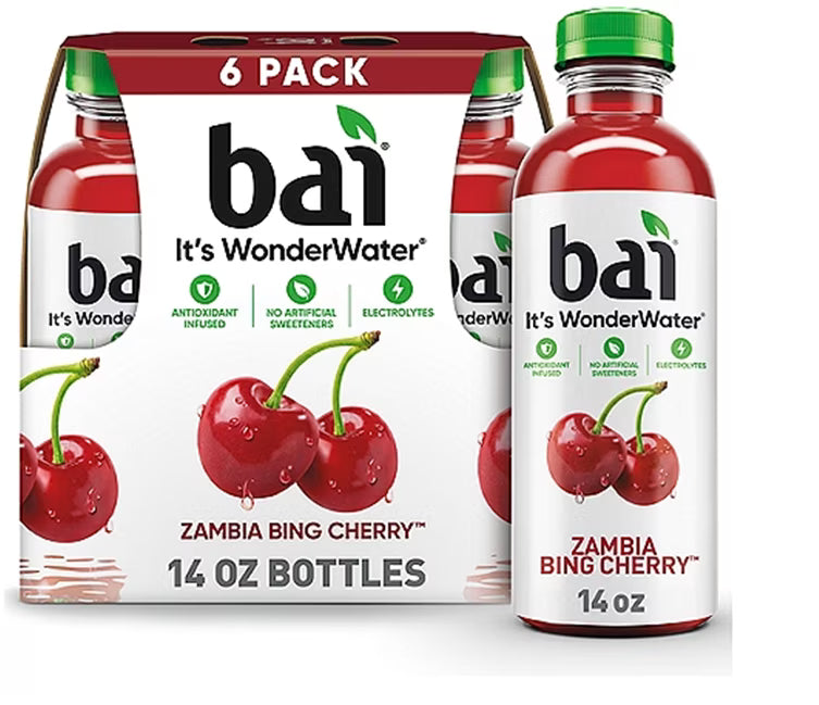 Antioxidant Infused Bing Cherry Flavored Water, 14 fl oz, Pack of 6 Y8644
