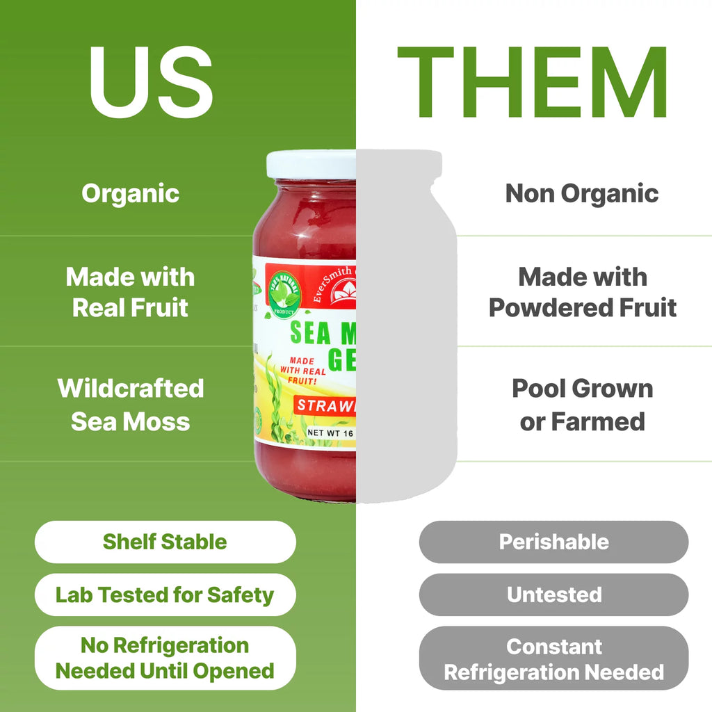 Organic Sea Moss Gel (Strawberry) 16 OZ V582345