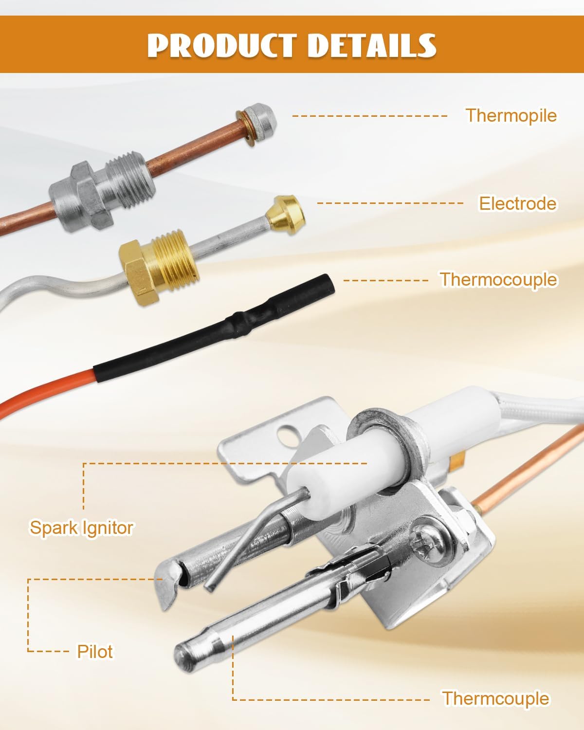 Water Heater Pilot & Igniter Assembly Kit for Natural Gas Water Heater P22604