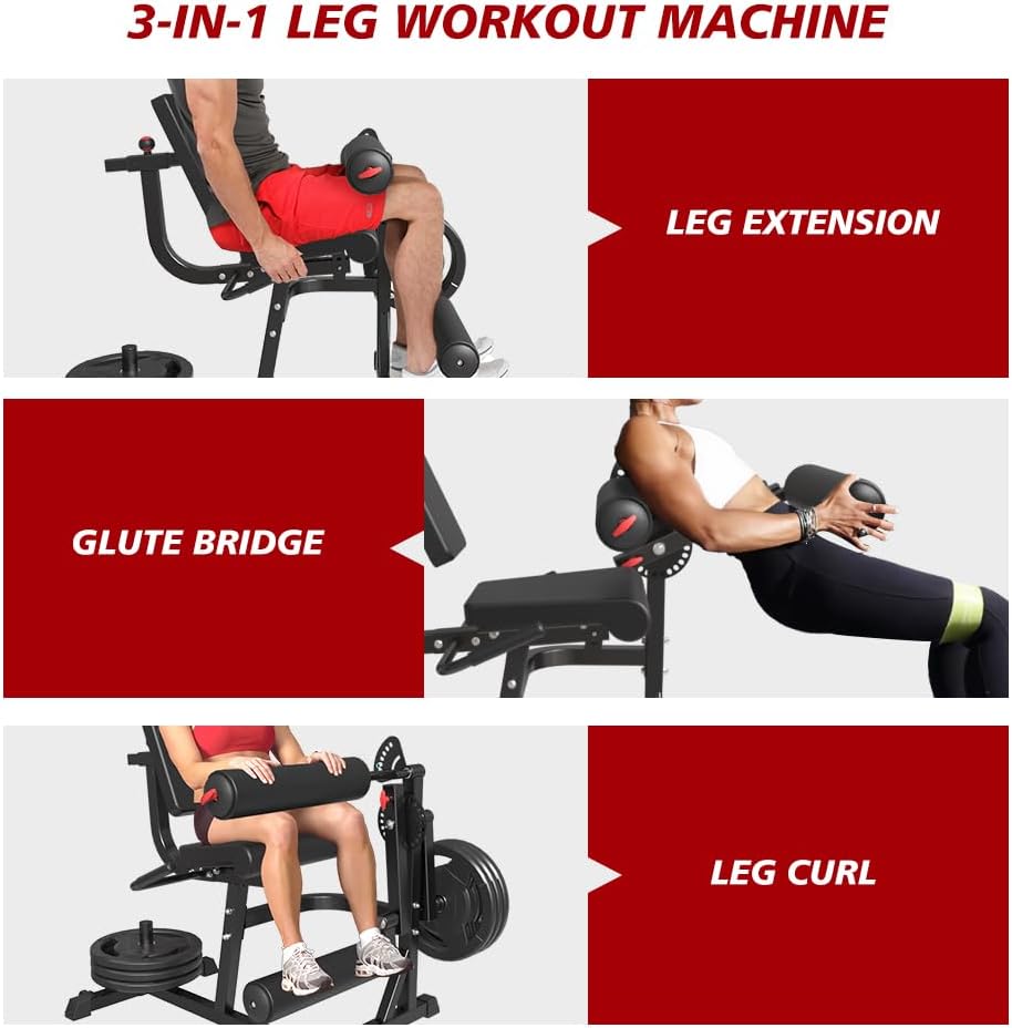 Adjustable Plate Loaded Leg Rotary Extension Machine Y25686
