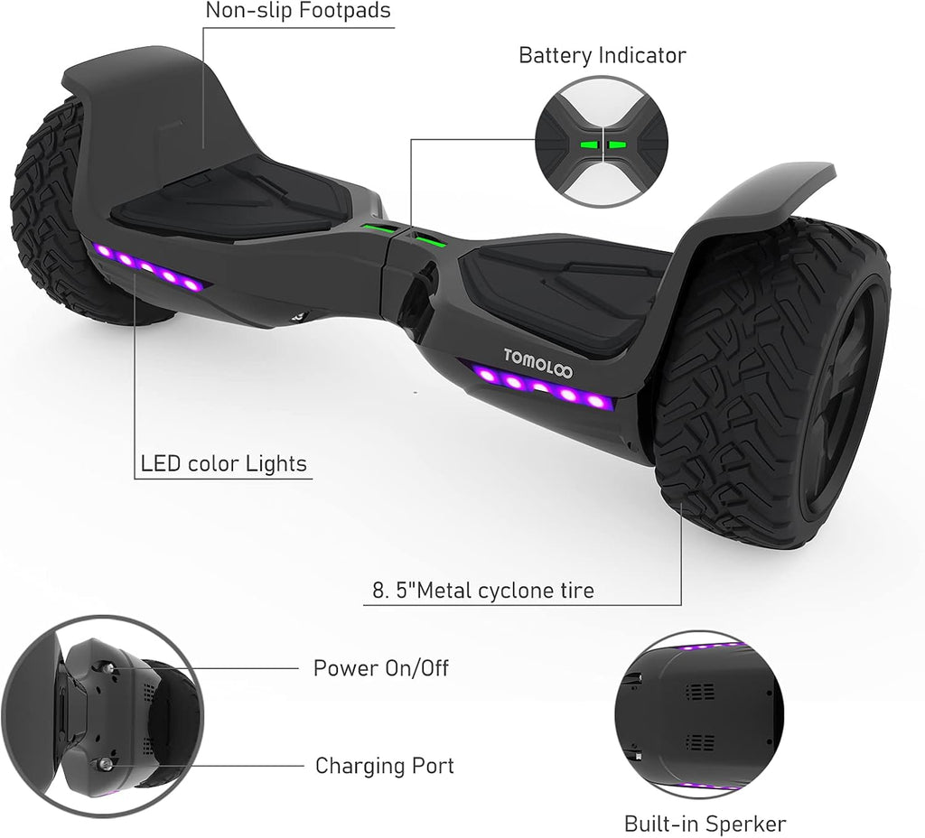 8.5 inches All-Terrain Self-Balancing Hoverboard with LED Lights and Bluetooth E6233