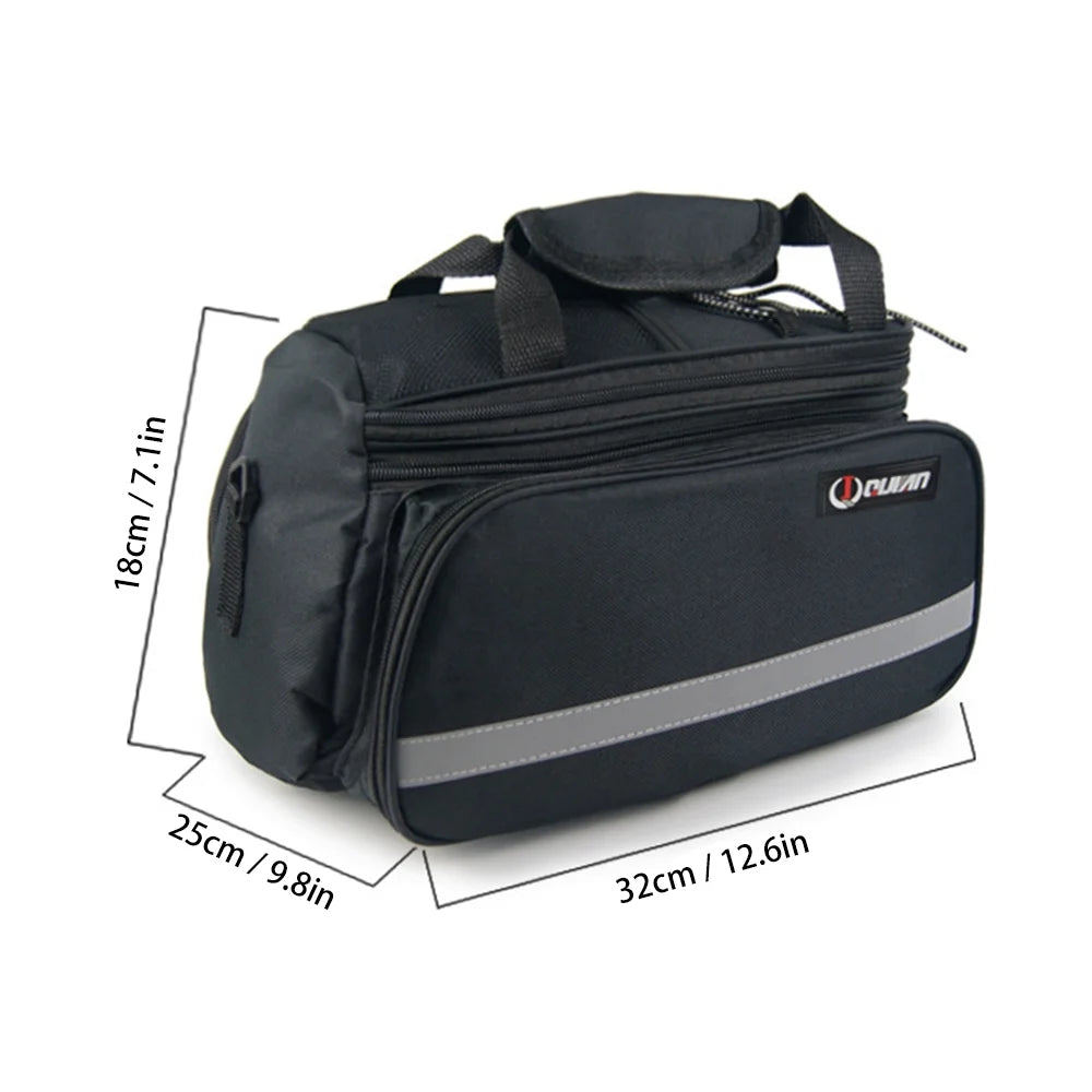 Rear Seat Bag Expandable MTB Bike Rack Bag with Rain Cover T247