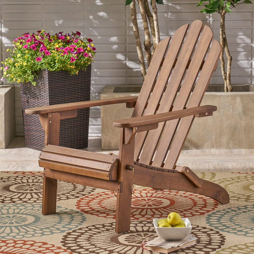 Foldable Acacia Wood Adirondack Chair Y689010