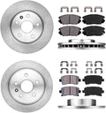 296 mm Front + 292 mm Rear 5 Lug Rotors + Ceramic Pads + Hardware N82069