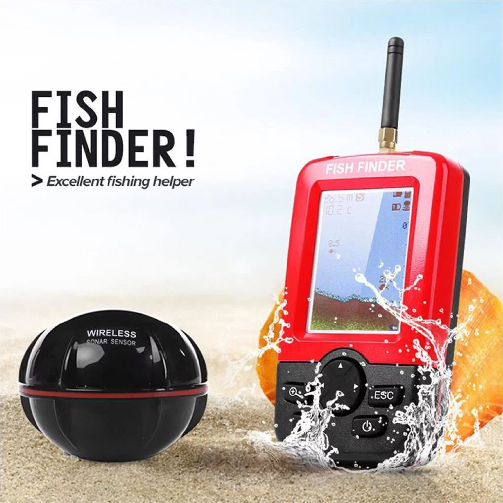 Portable Wireless Sonar Sensor Fishfinder Depth Locator LCD Display P611