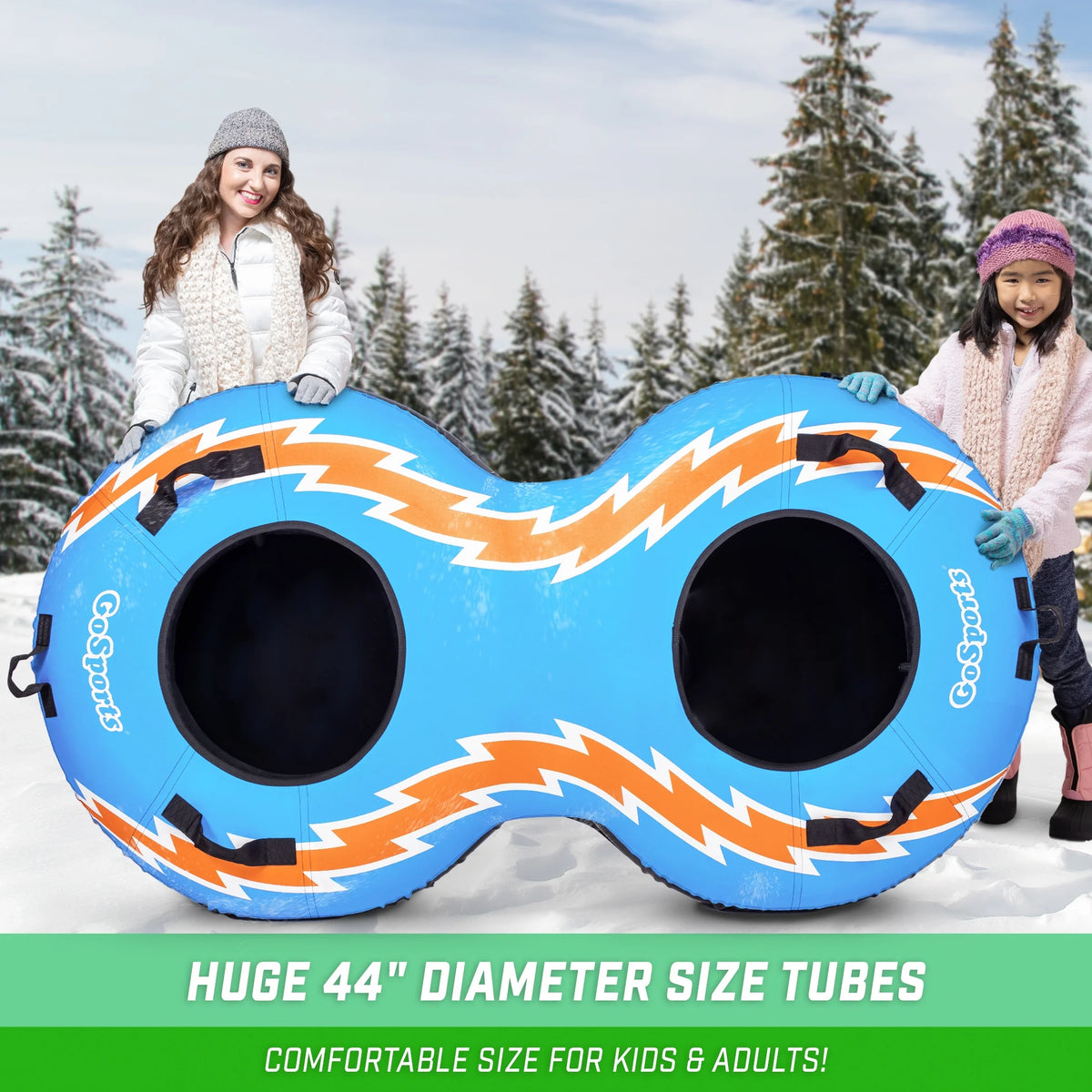 Retro 2 Person Snow Tube with Canvas Cover A8167