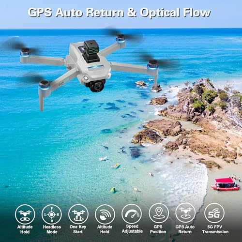 4K UHD Camera GPS RC Drone Brushless Motor Foldable Quadcopter with Obstacle Avoidance L237044