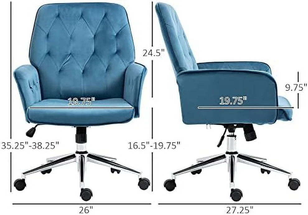 Light Gray Microfiber Tufted Height Adjustable Office Chair N13800
