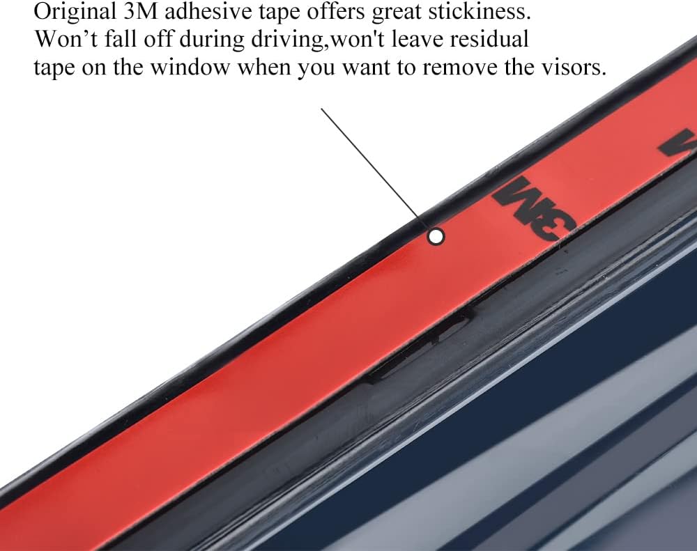 Polycarbonate Rain Guards with 304 Stainless Steel Trim Pack of 2 Z491542
