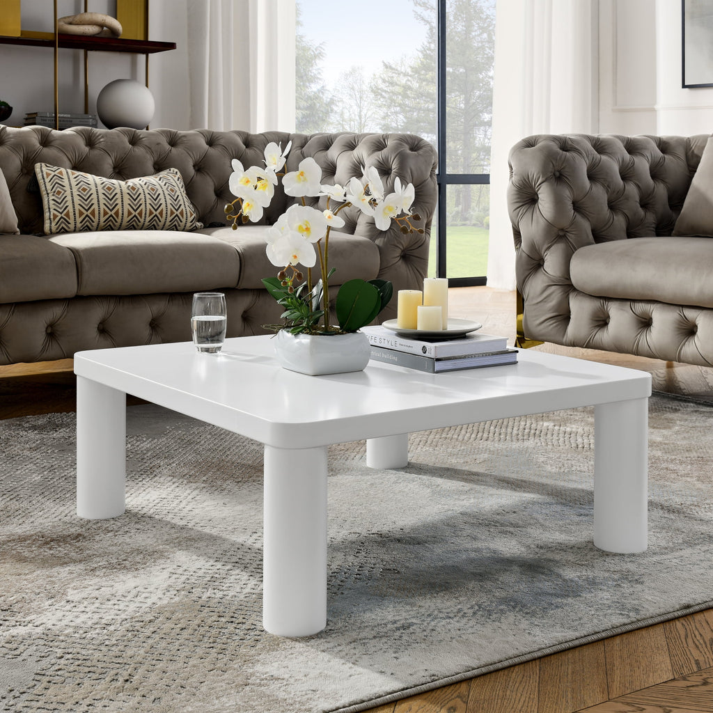 Cream White Square Coffee Table B3285