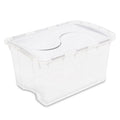 48 Quart Clear Hinged Lid Storage Box Tote (30 Pack) R64645