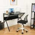 39.4 inch Black Desk with Storage Shelves W327898