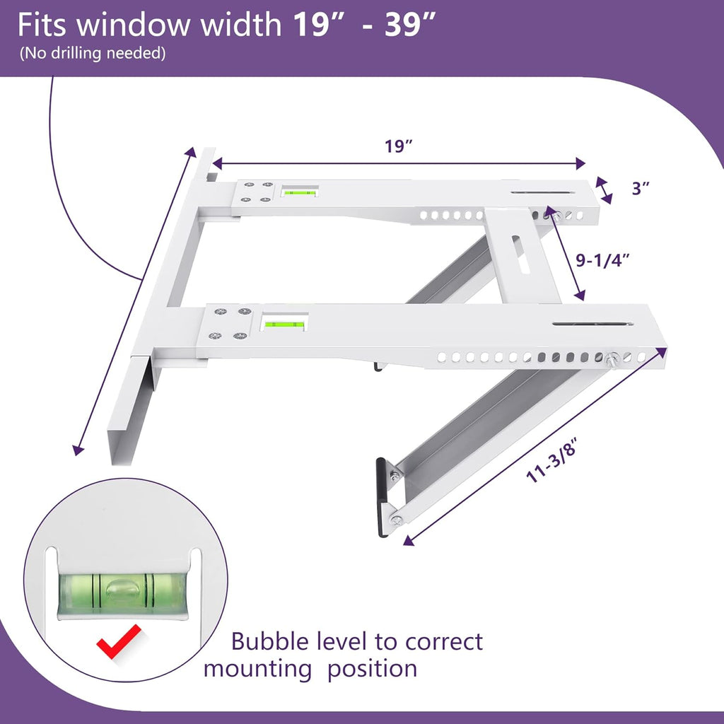 Window Air Conditioner Support Bracket, Heavy Duty Holds Up to 200 lbs Pack of 2 V36159
